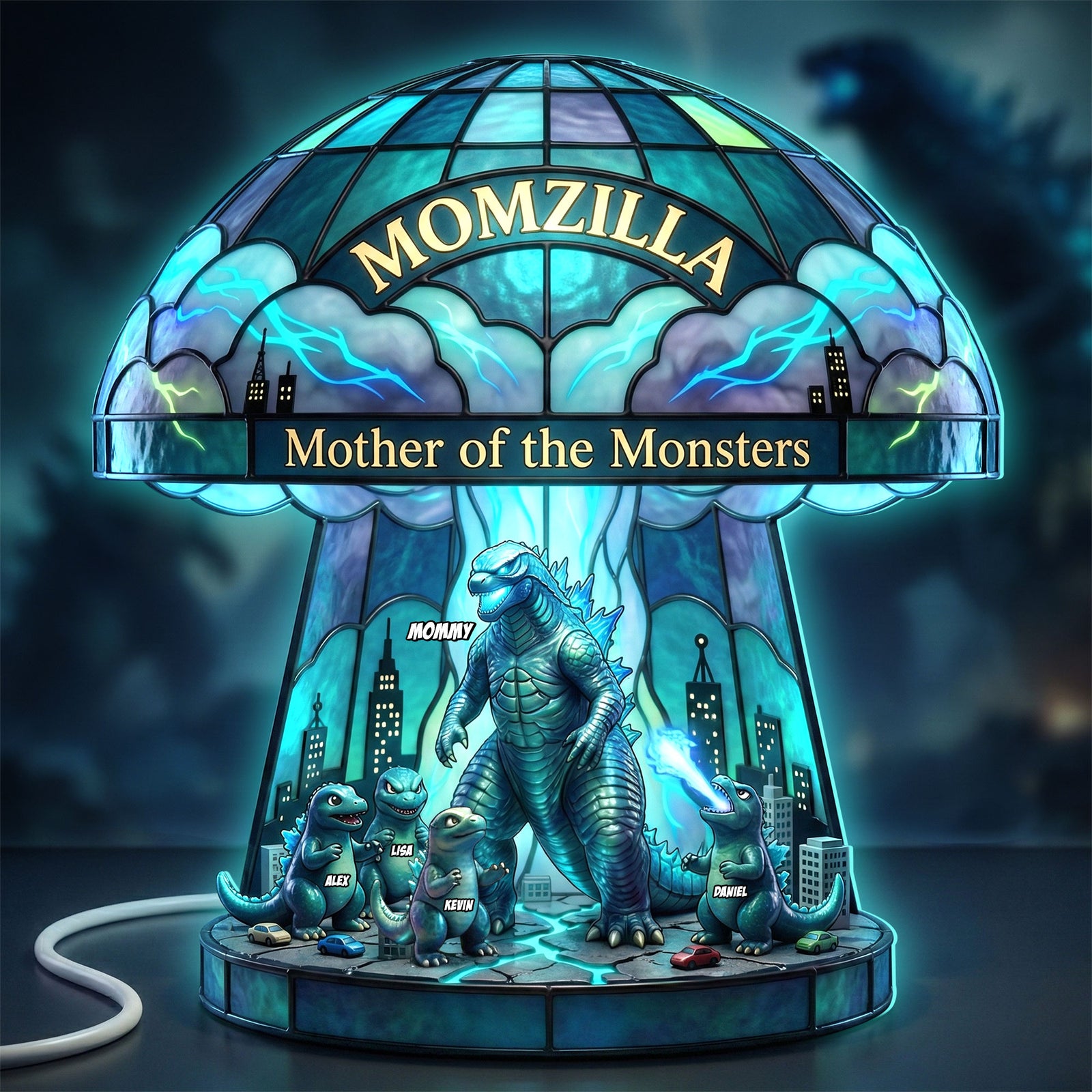 Majestic Monster Mom Acrylic Light Box, Personalized Gift For Mom 02QHTI240226-Homacus