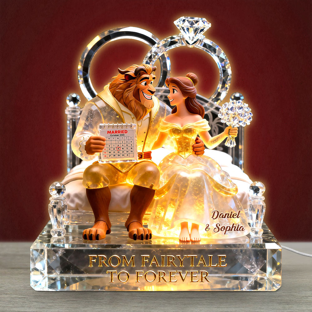 Romantic Fairytale Couple Light Box - Personalized Gifts For Couple 04ohti171225-Homacus