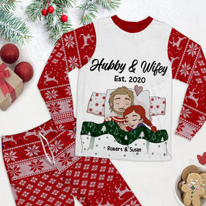 Personalized Christmas Gifts For Couples, Couple Sleeping Pijama Set 02TOTI281024HG-Homacus