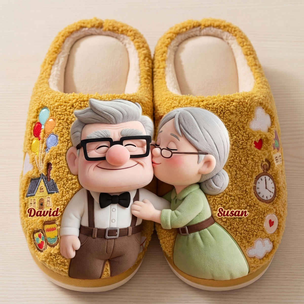 Adventure Of Love Couple Slippers - Personalized Gift For Couples 04PATI261225-Homacus