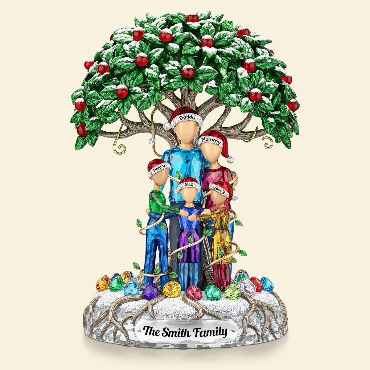Family Tree Plaque - Personalized Gifts For Family 03huti240925-Homacus