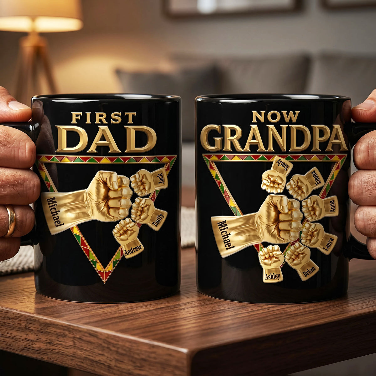 First Dad Now Grandpa Coffee Mug - Personalized Gifts For Dads 03huti230526-Homacus