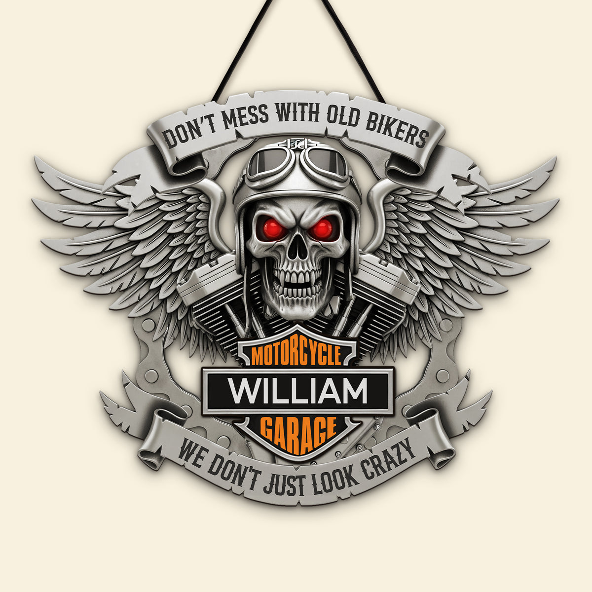 Badass Old Biker Garage Metal Sign - Personalized Gifts For Bikers 02qhti170625-Homacus