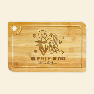 Personalized Gifts For Couple Love Cooking Cutting Board, Till Death Do Us Part 01KATI050824-Homacus