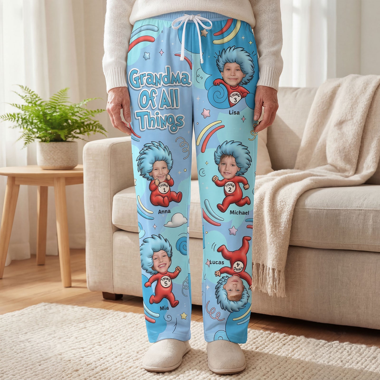 Love For Grandma Pajama Pants - Custom Photo Gifts For Grandmas 02nati130326-Homacus