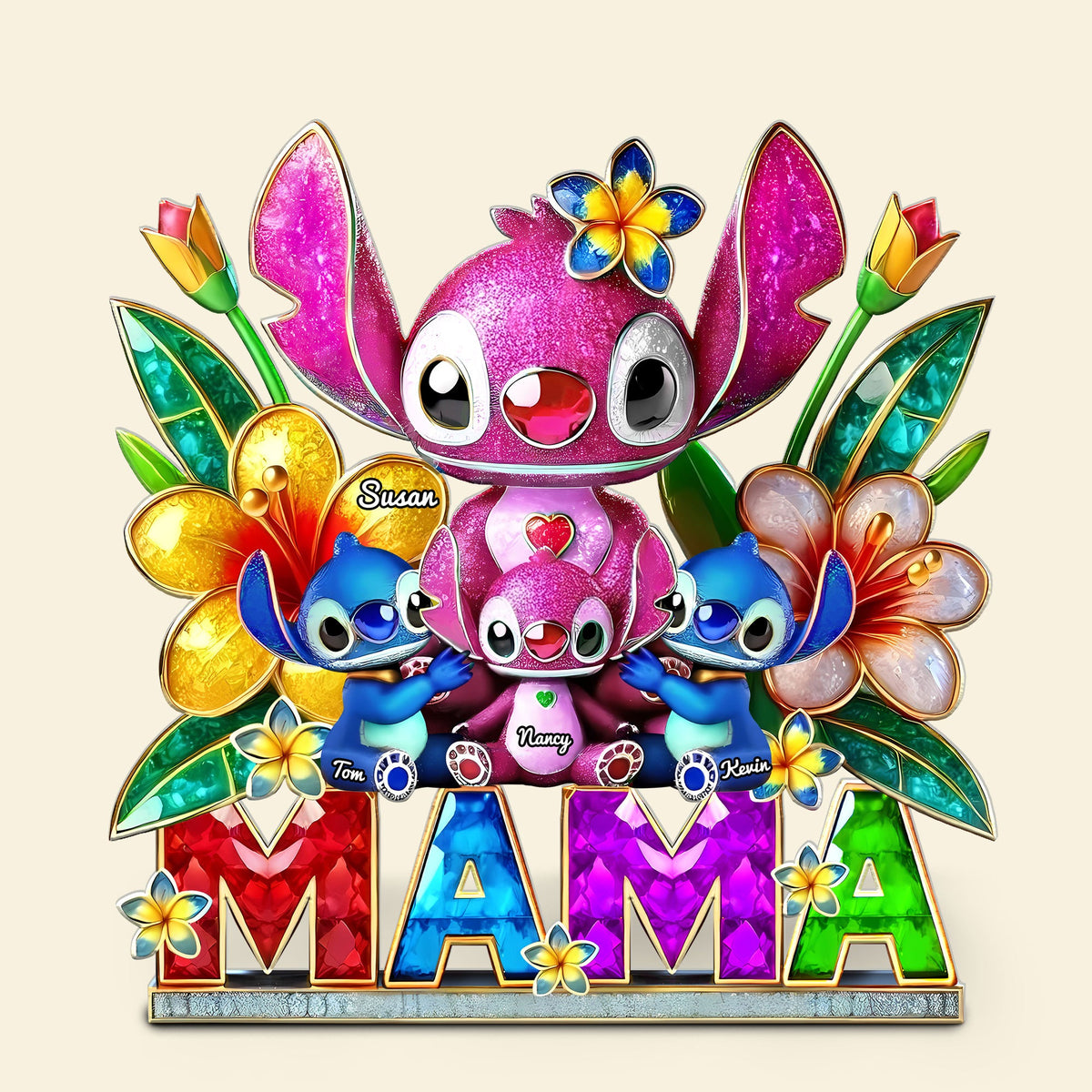 Personalized Christmas Gifts For Mom Plaque, Playful Little Aliens 05tgti030425-Homacus