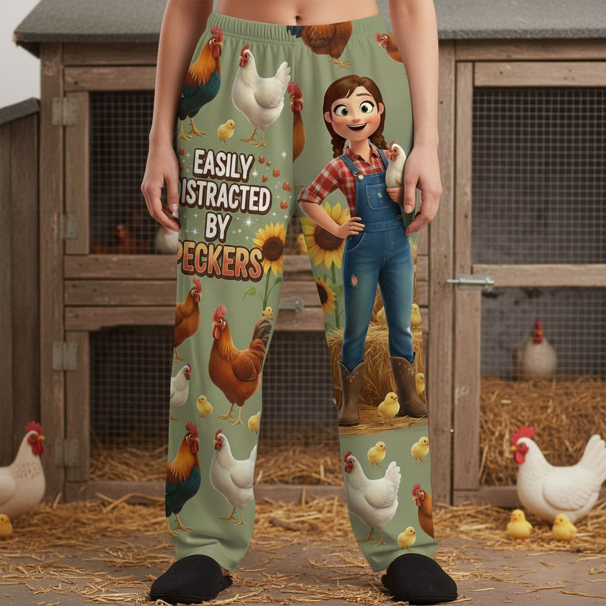 Farm Chicken Pajama Pants - Personalized Gifts For Farm Girl 02nati051225-Homacus