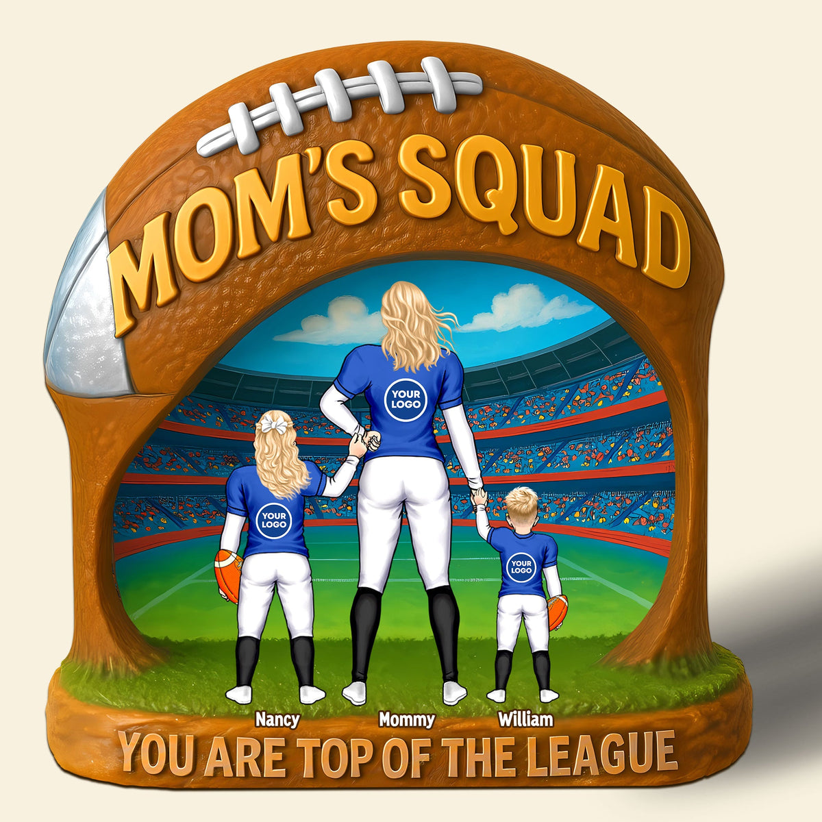 American Football Mom Plaque - Personalized Gifts For Mother 04tgti140425pa-Homacus