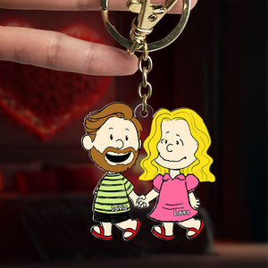 Personalized Gifts For Couple Keychain Holding Hands 04acti150125-Homacus