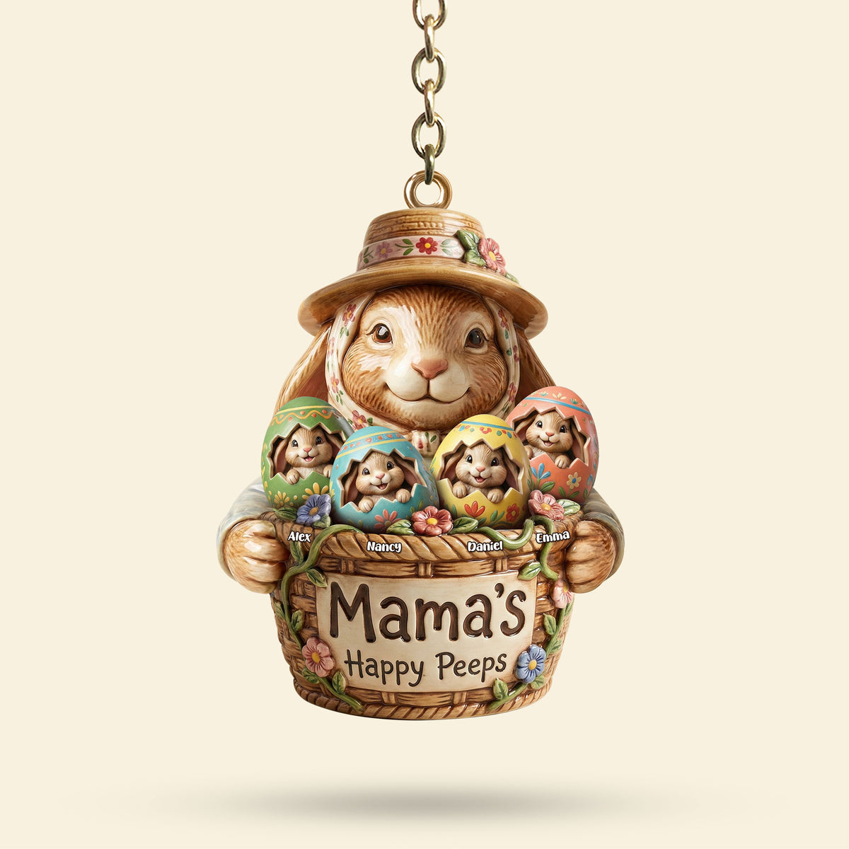 Easter Eggs Keychain - Personalized Gifts For Mom Keychain 01PATI060226-Homacus