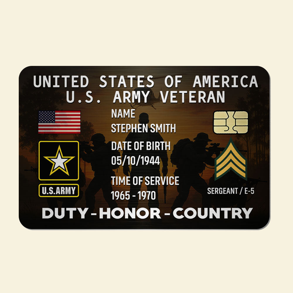 Veteran Wallet Card - Custom Military Logo Gifts For Veteran 02toti040725-Homacus