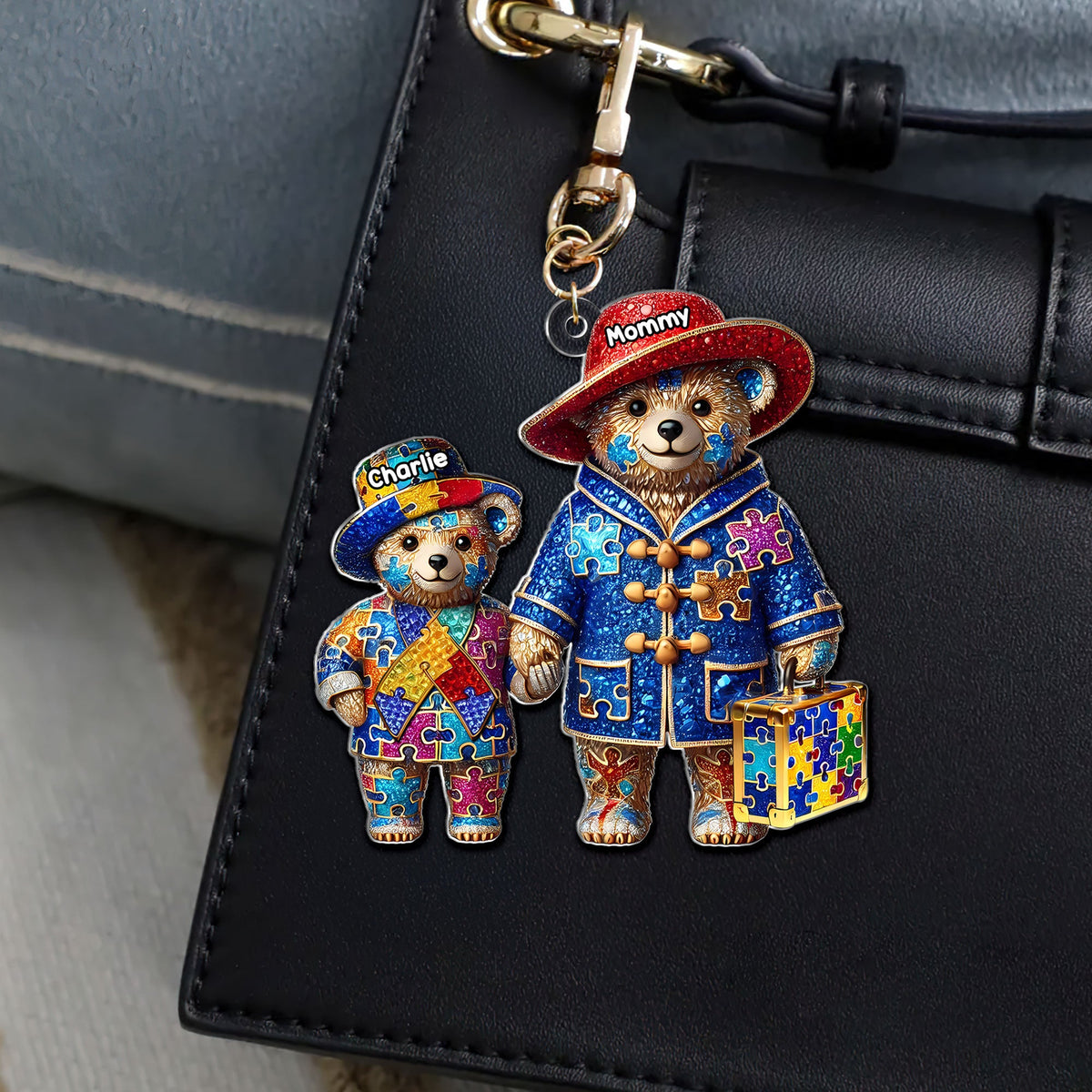 Personalized Gifts For Autism Mom Keychain, Mama Bear 04tgti220325-Homacus