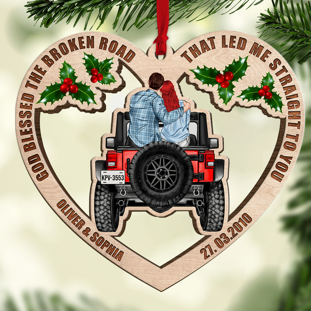 Personalized Gifts For Couple Christmas Ornament 02ACTI300922TM-Homacus