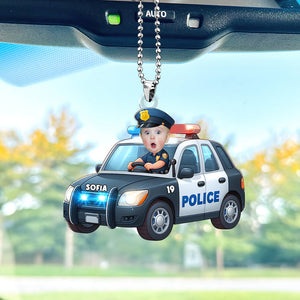 Custom Photo Gifts For Kids Car Ornament - Firefighter & Police Themes 02ohti091224-Homacus