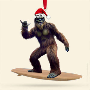 Personalized Gifts For Surfer Ornament, Wild Bigfoot Surfing 01QHTI291024-Homacus