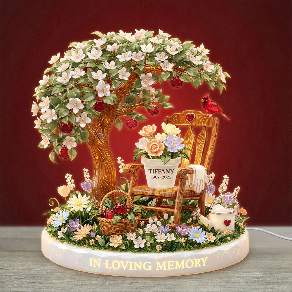 Memorial Under Apple Tree Acrylic Light Box - Personalized Gifts 01pati121225-Homacus