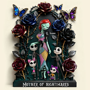 Horror Mom And Kids Acrylic Plaque - Personalized Gifts For Mother's Day Plaque 03NATI240226-Homacus