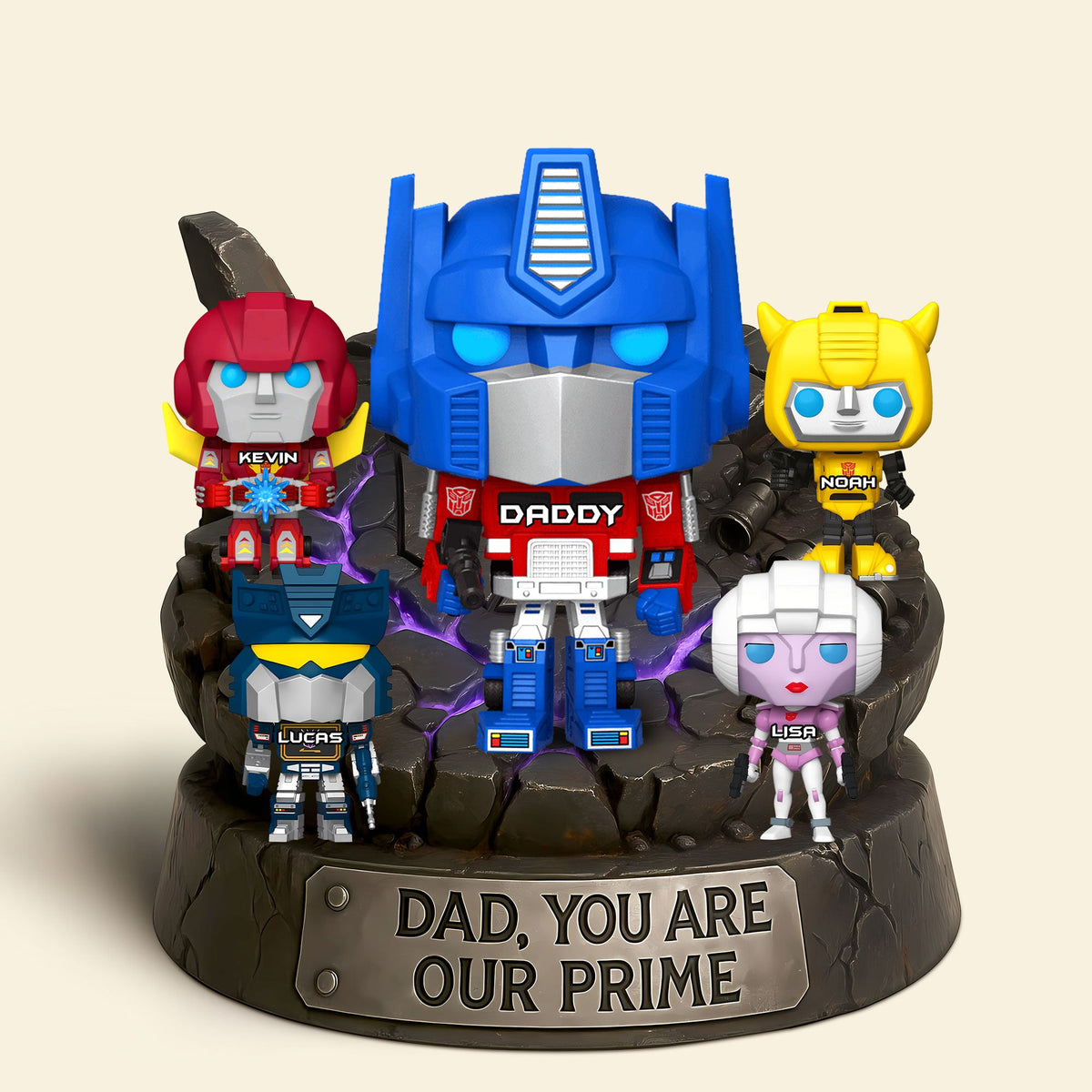 Robot Dad Plaque - Personalized Gifts For Dad 04nati140525-Homacus