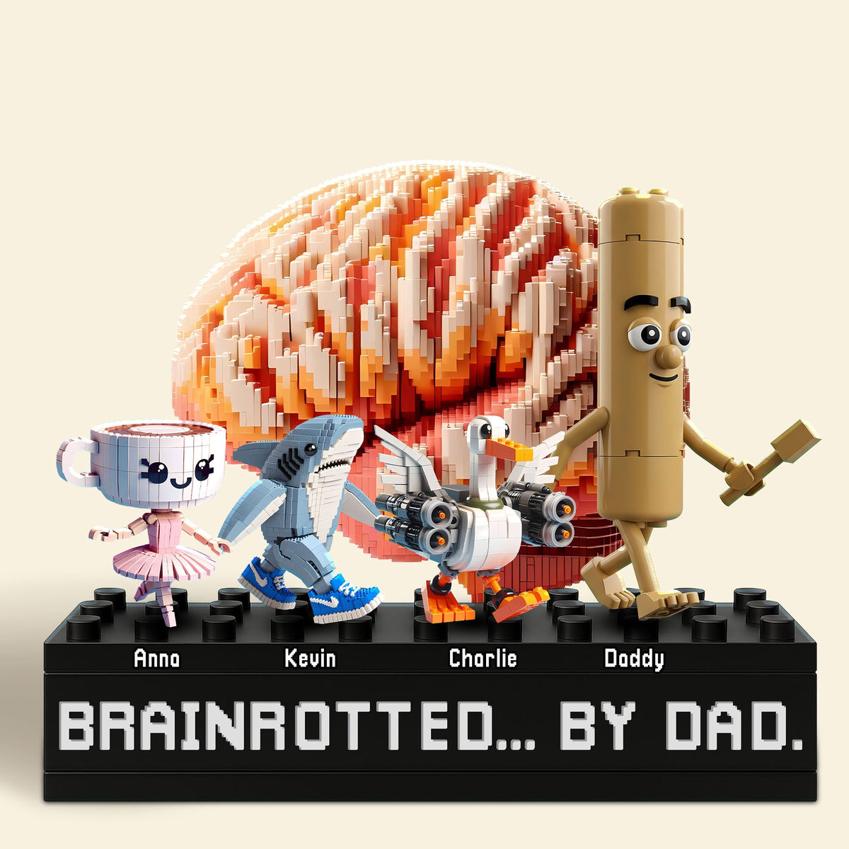 Brain Dad Plaque - Personalized Gifts For Dad 04ohti210525-Homacus