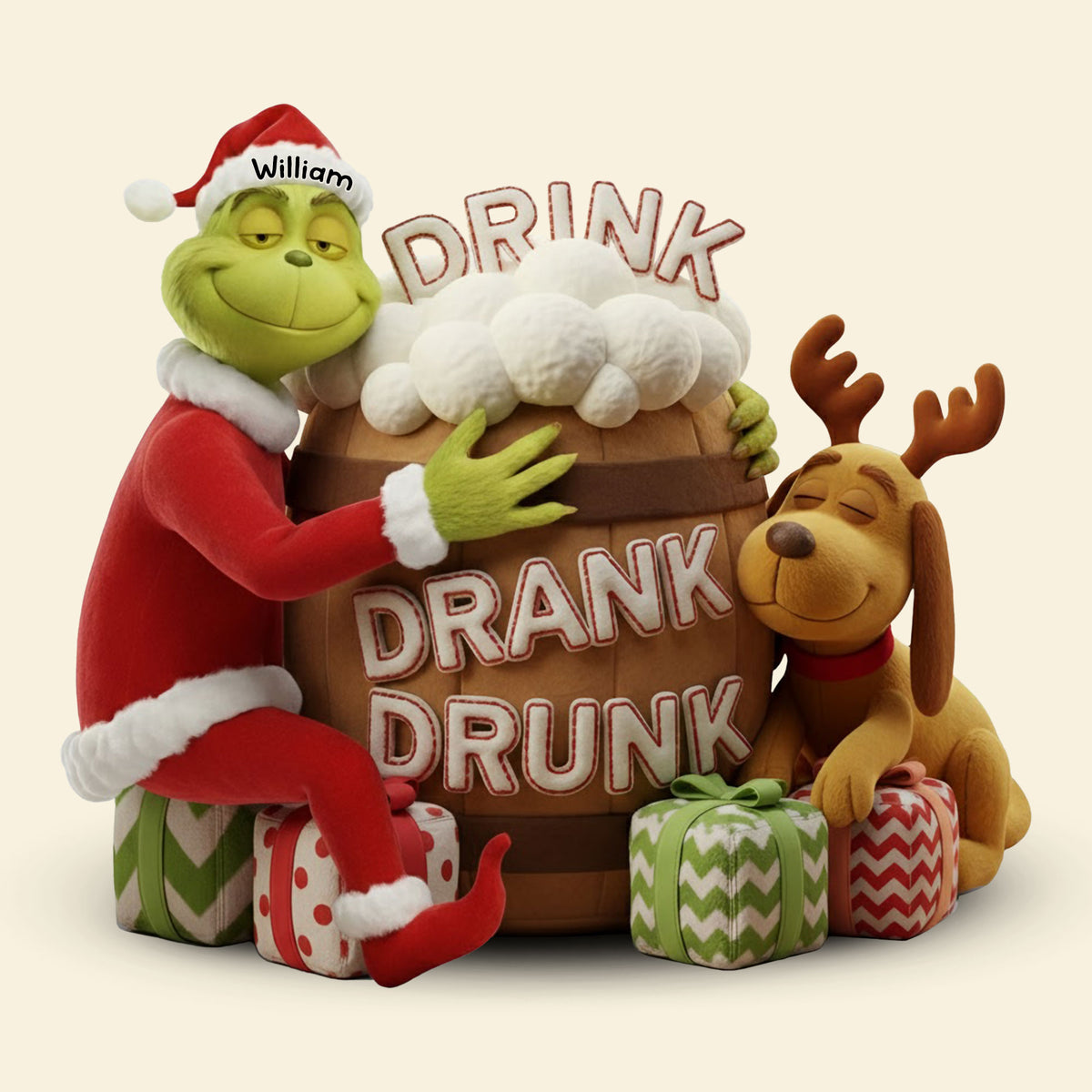 Funny Drunk Green Monster Custom Pillow - Personalized Gifts For Christmas Pillow 04PATI121125-Homacus