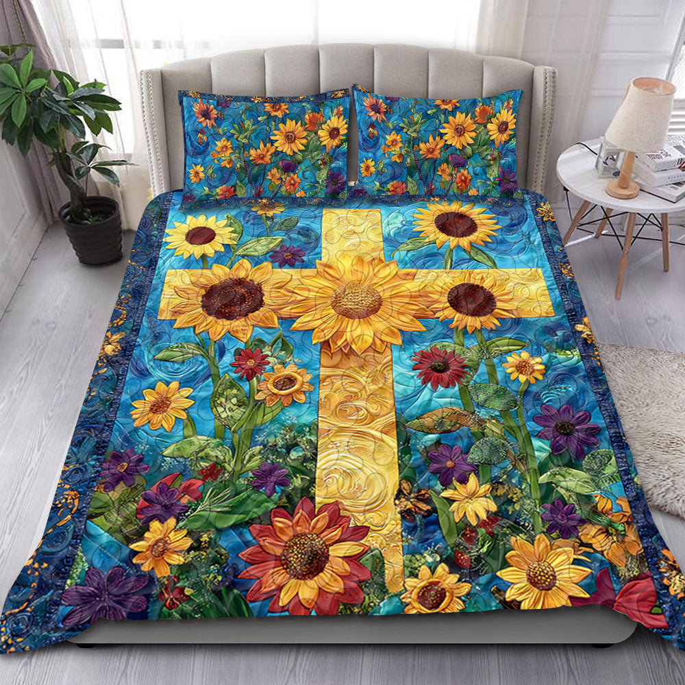 Christmas Gifts Sunflowers Quilt Bedding Set Special Line 03HUTI051124-Homacus