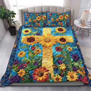 Christmas Gifts Sunflowers Quilt Bedding Set Special Line 03HUTI051124-Homacus