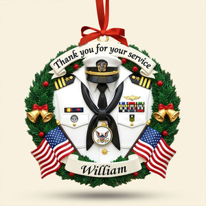 Military Appreciation Christmas Ornament Personalized Gifts For Veterans 03KITI200925-Homacus