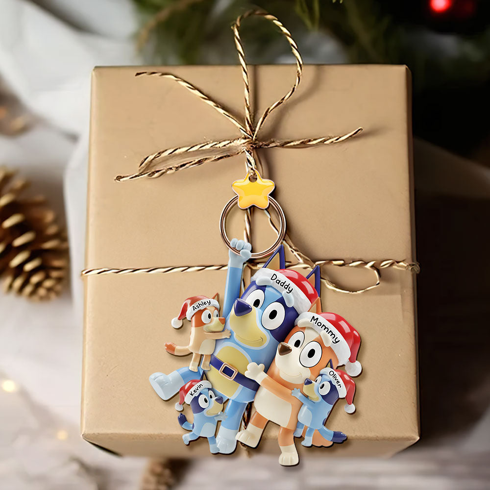 Playful Cartoon Family Tree Ornament, Personalized Gifts For Family 02qhti290925-Homacus