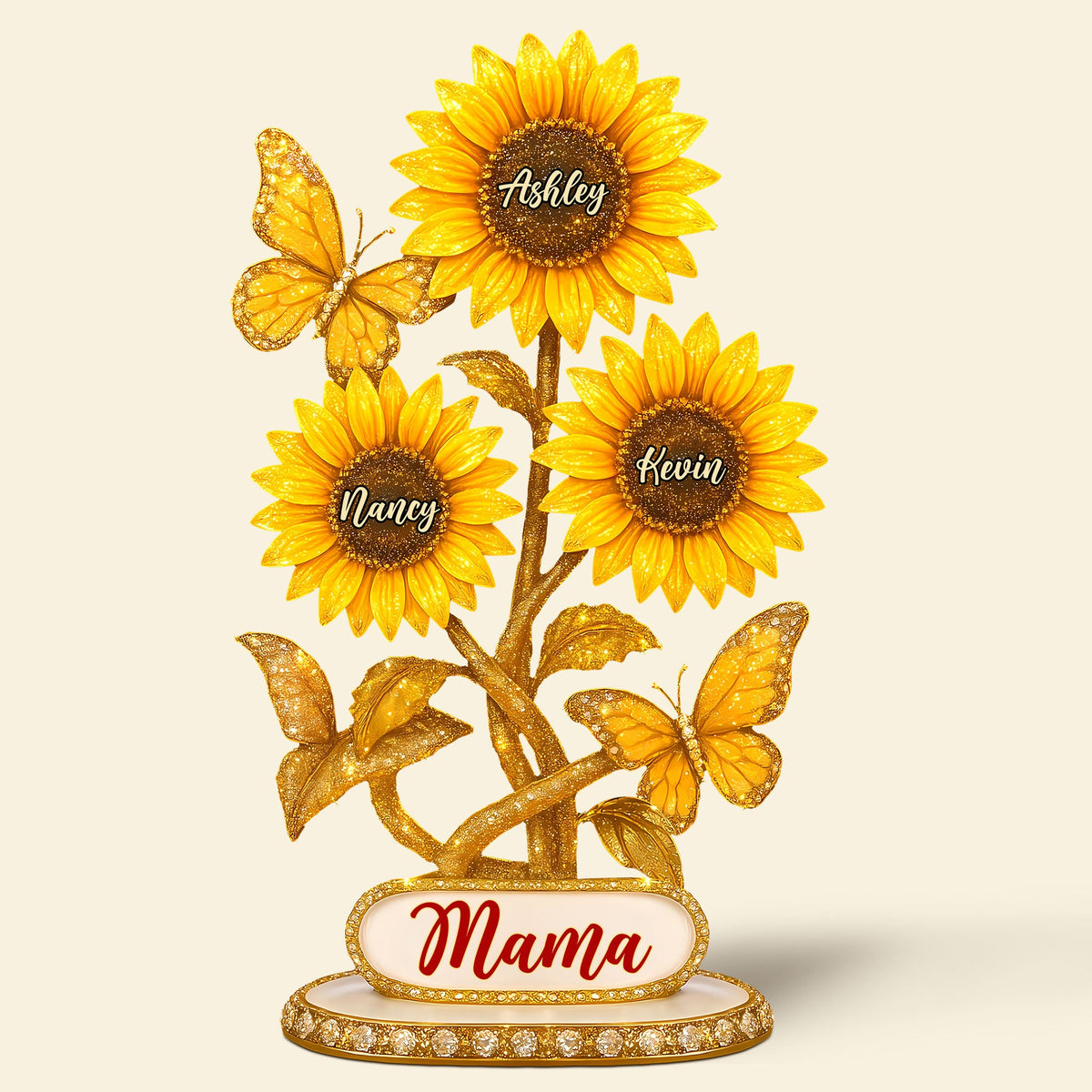 Personalized Gifts For Mom Plaque Sunflower Mama 02xqti140425-Homacus