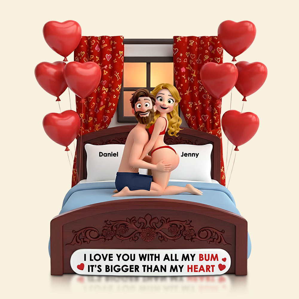 Cheeky Couple Acrylic Plaque - Personalized Gifts For Couple Plaque 04KITI271125