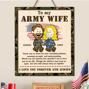 Personalized Gifts For Veteran Couple Wood Sign 06toti110125hg-Homacus