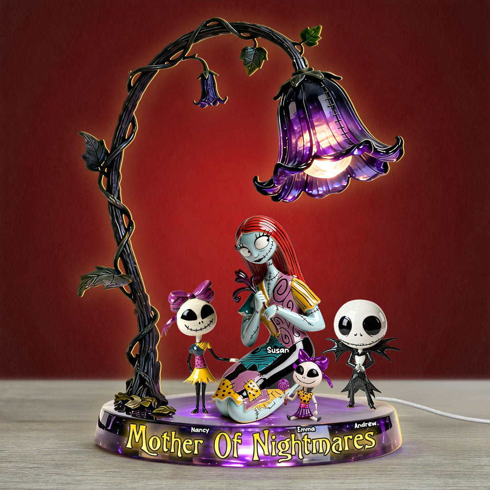 Spooky Mom And Kids Light Box- Personalized Gifts For Mother's Day Custom Shape Acrylic Light Box 01NATI250226-Homacus