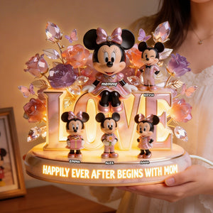 Happier Because Of Mom Acrylic Light Box - Personalized Gifts For Mother's Day 01PGTI020426-Homacus