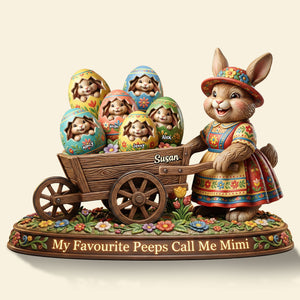 Easter Day Bunny Acrylic Plaque - Personalized Gifts For Grandma, Mommy Plaque 03PATI290126-Homacus