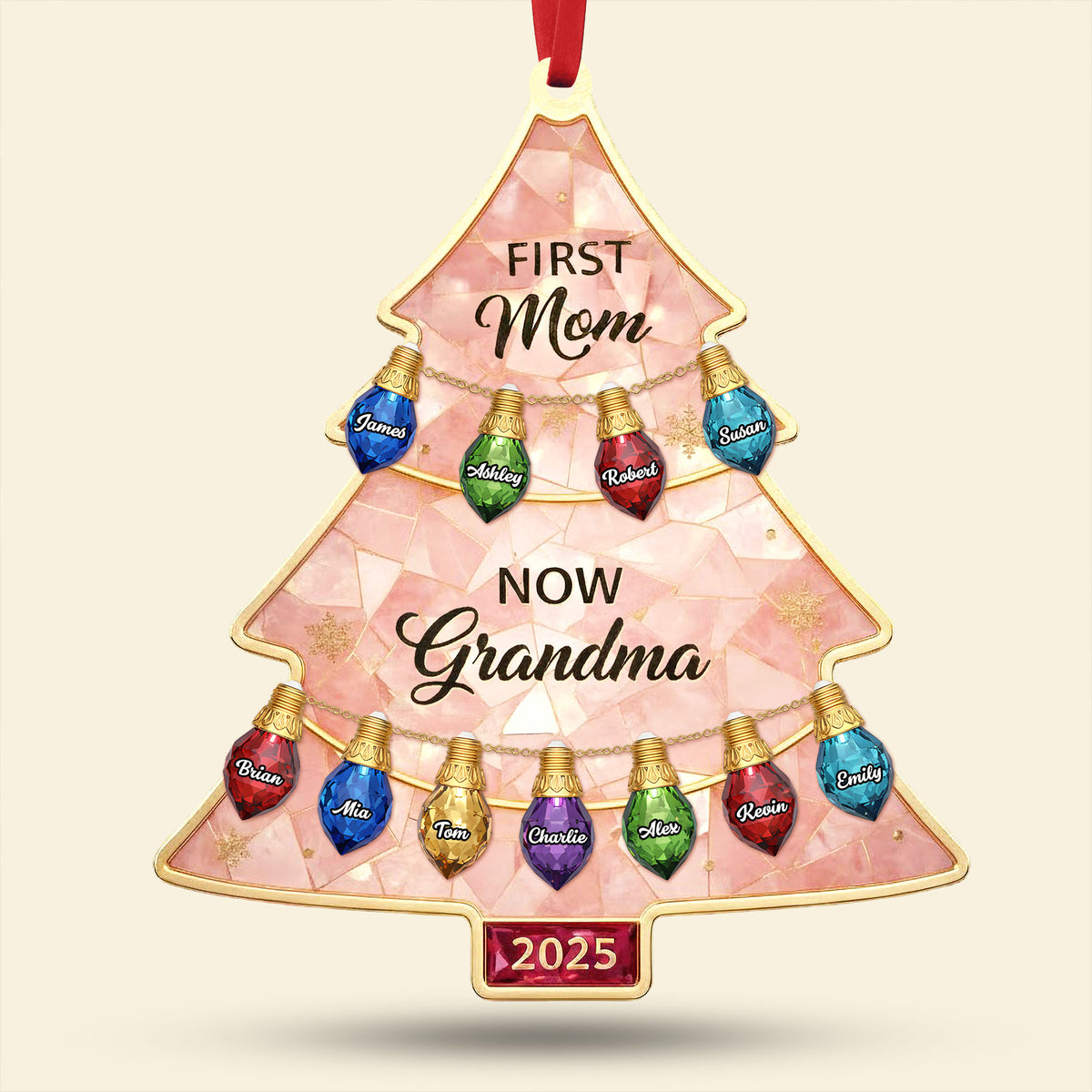 First Mom, Now Grandma Tree Ornament Personalzied Christmas Gifts 05NATI161025-Homacus