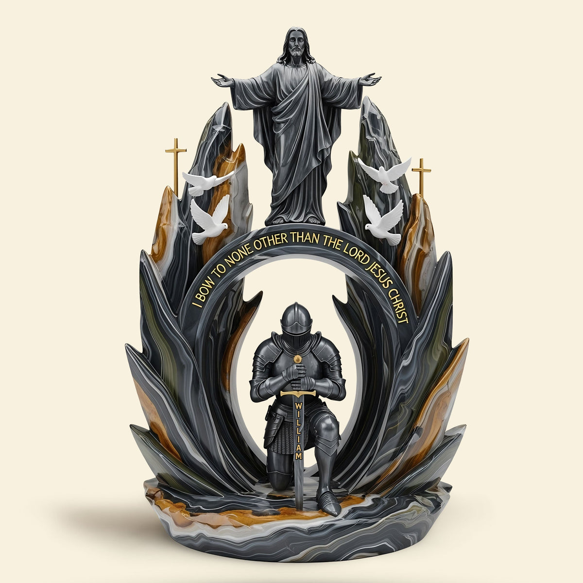 Kneeling Knight Plaque - Personalized Gifts For Jesus Lovers 05tgti070725-Homacus