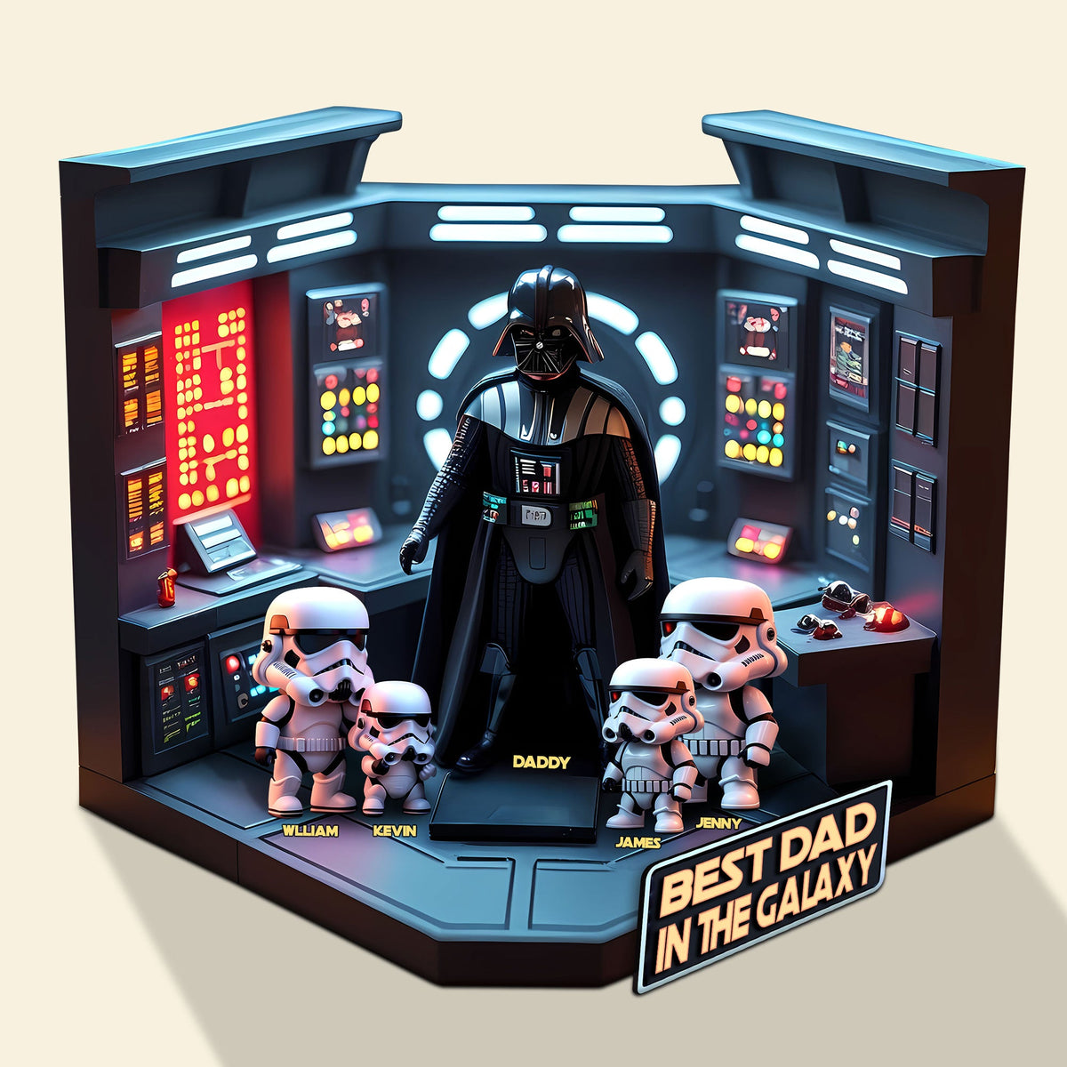 Personalized Gifts For Dad Plaque Best Dad In The Galaxy 04xqti120425-Homacus