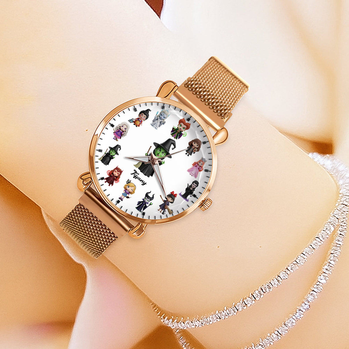 Witch Mesh Strap Quartz Watch - Personalized Gifts For Witch Fans 04nati180725-Homacus