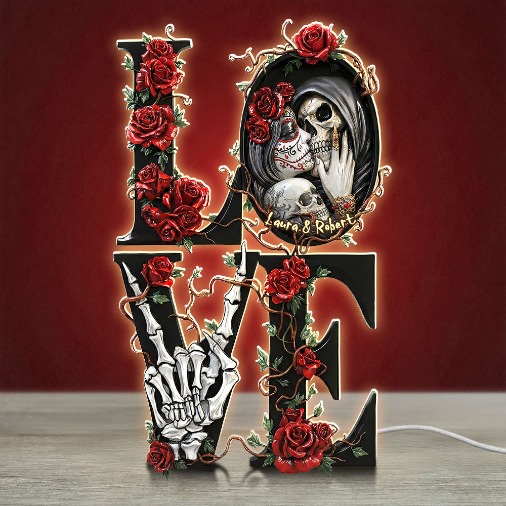 Romantic Skeleton Light Box Personalized Gifts For Couple 03HUTI091225-Homacus