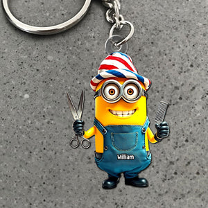 Personalized Gifts For Hair Stylist Keychain, Funny Cartoon Character 05tgti041224-Homacus