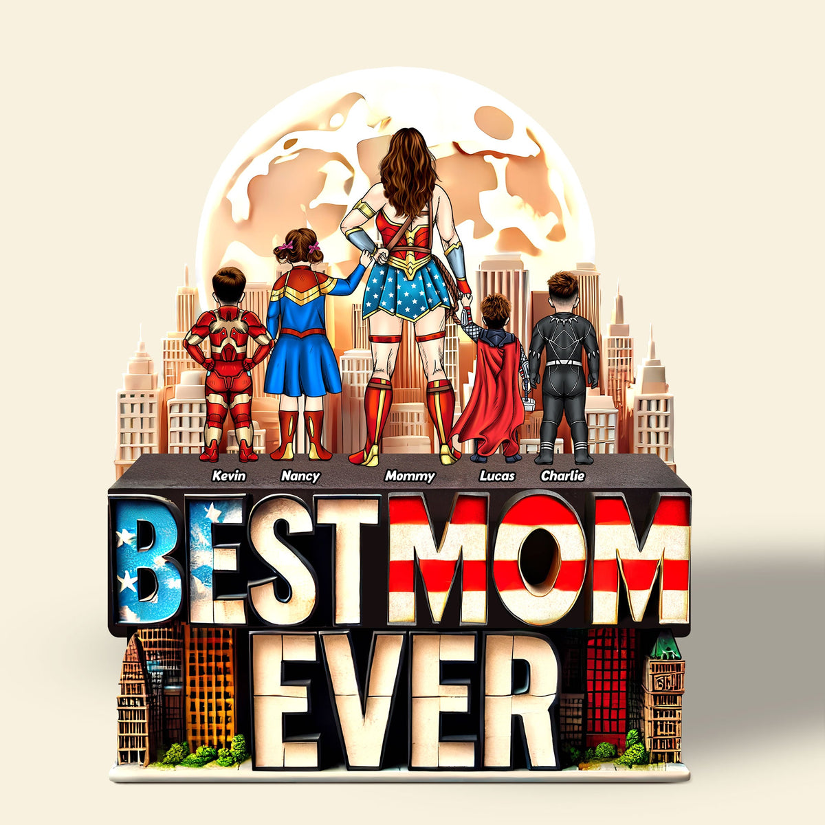 Super Mom Plaque - Personalized Gifts For Mom 011huti190425pa-Homacus