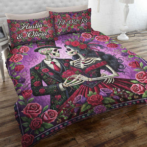 Personalized Gifts For Skull Couple Quilt Bedding Set Special Line 11xqti070125-Homacus