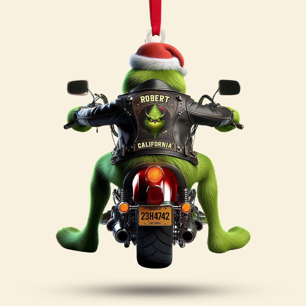 Green Monster - Personalized Christmas Gifts - Motorcycle Ornament-Homacus