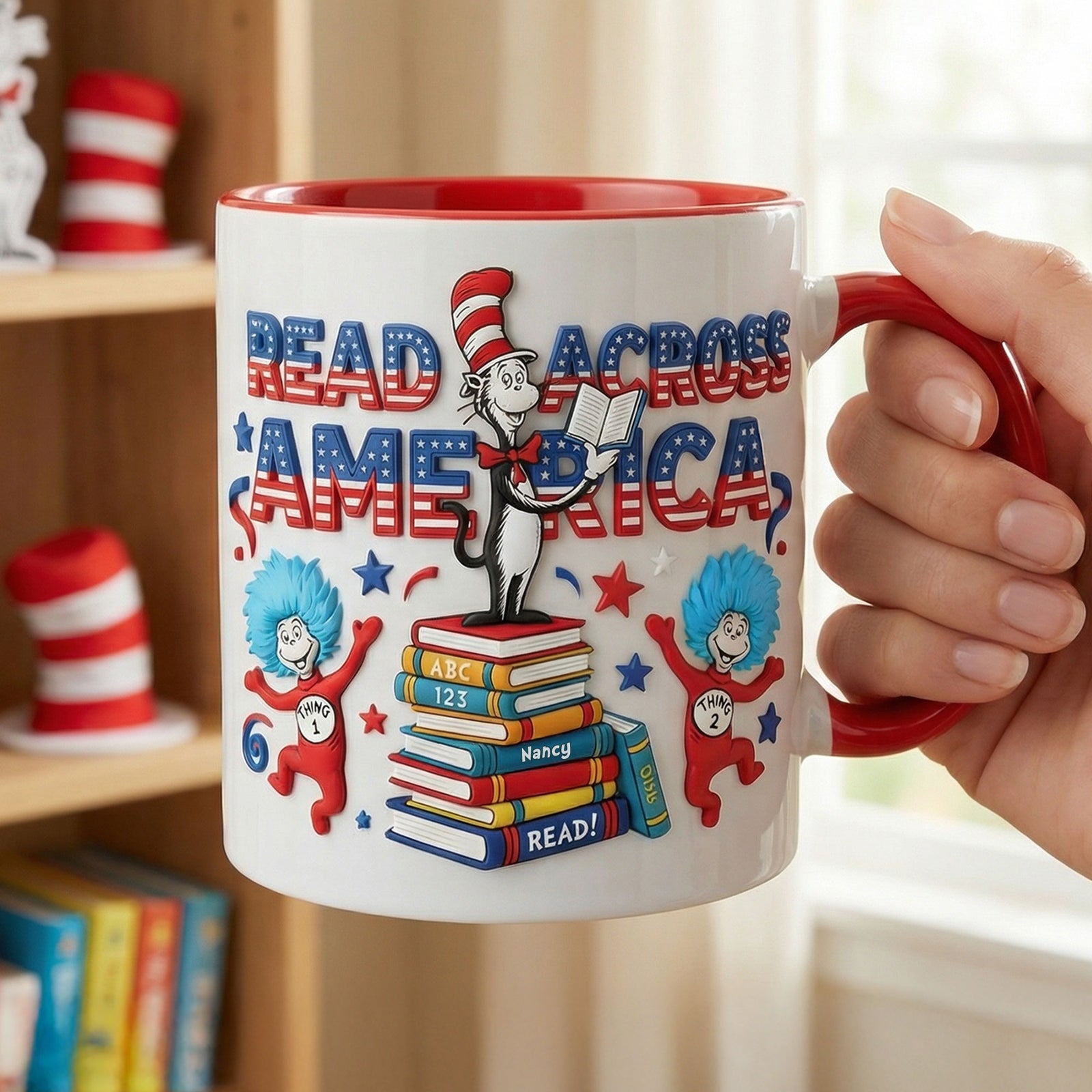 Read Across America Coffee Mug - Personalized Gift For Reading Lovers 04PATI070226-Homacus