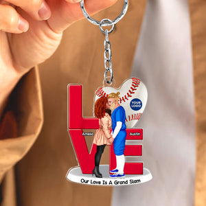 Personalized Gifts For Baseball Couple Keychain 12ohti070125pa-Homacus