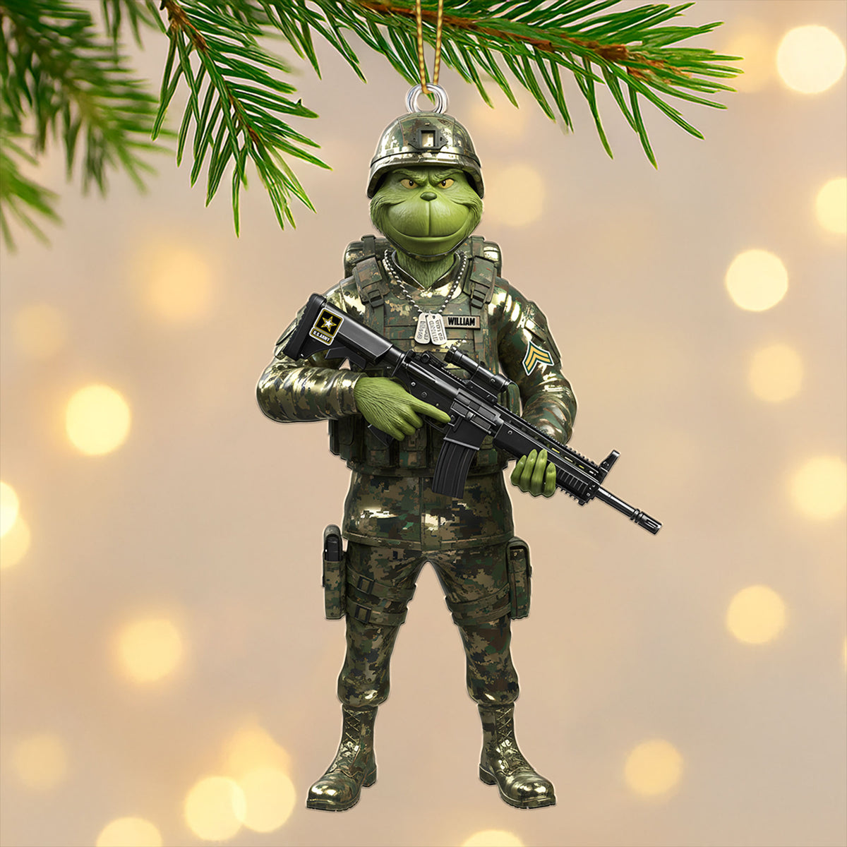 Green Veteran Ornament - Personalized Gifts For Veterans 02tgti110925-Homacus