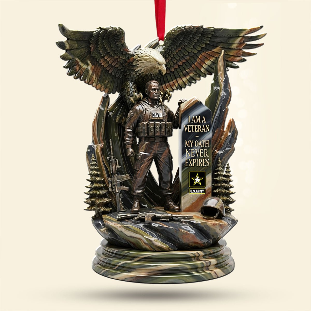 Strong Veteran Ornament - Personalized Gifts For Veteran 06tgti080925-Homacus