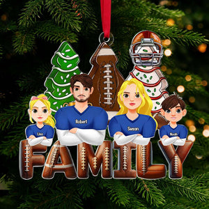 Personalized Gifts For Family Love Football Acrylic Ornament 02XQTI311024HG-Homacus