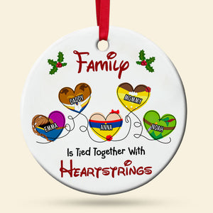 Personalized Gifts For Family Ornament, Tied Together With Heartstrings 01qhti261024-Homacus