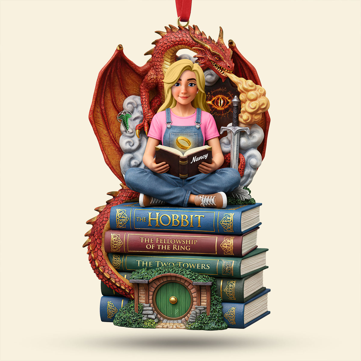 Book Lover Ornament - Personalized Gift For Book Lover Christmas Ornament 01HUTI171025-Homacus